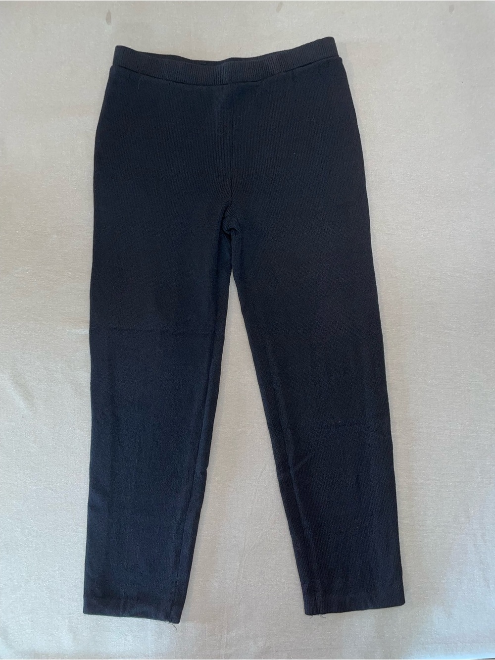 St. John Basics Black Santana Knit Pull On Pants Size 6 Made in USA